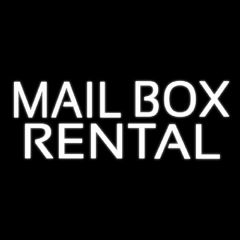 White Mail Bo  Rental Enseigne Néon