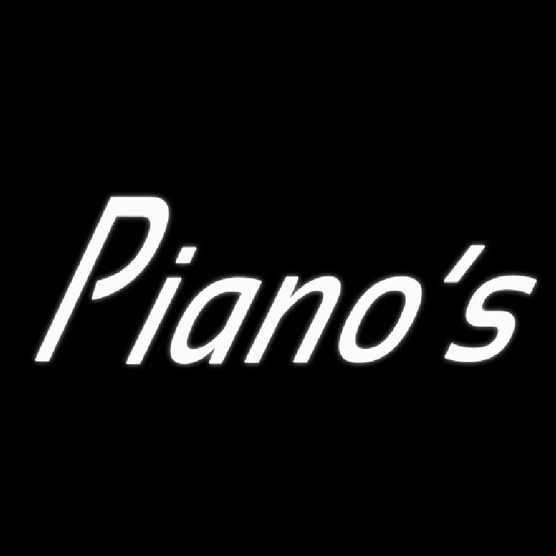 White Pianos Cursive 1 Enseigne Néon