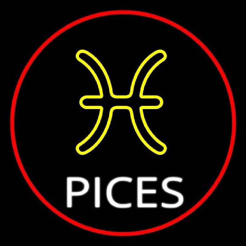 White Pisces Enseigne Néon