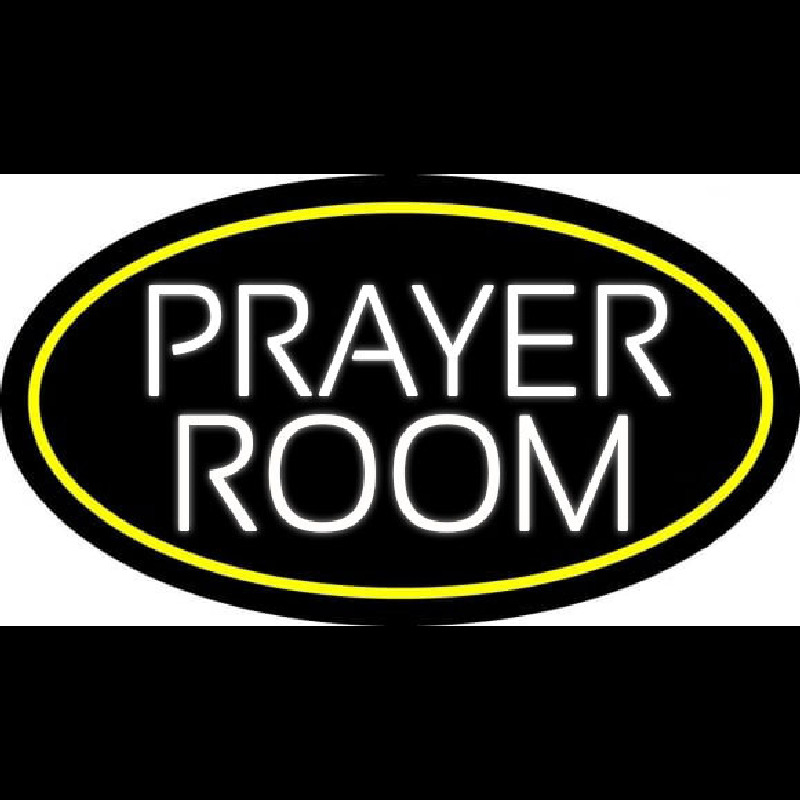White Prayer Room Enseigne Néon
