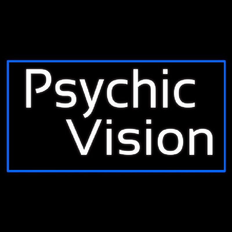 White Psychic Vision Enseigne Néon