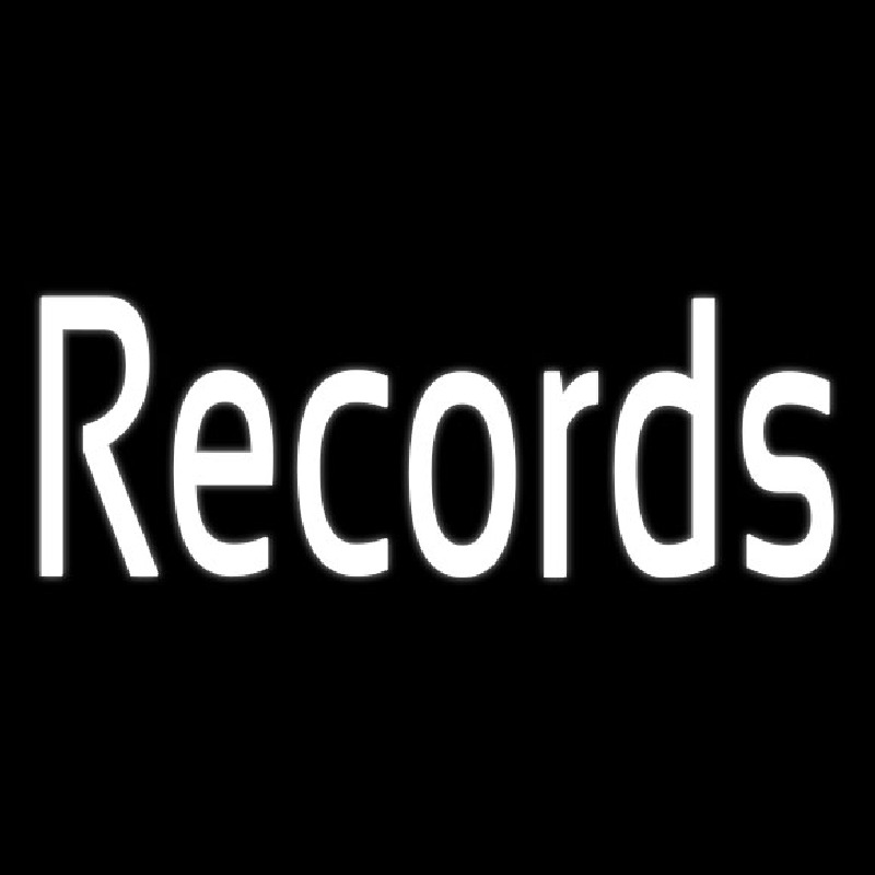 White Records 1 Enseigne Néon