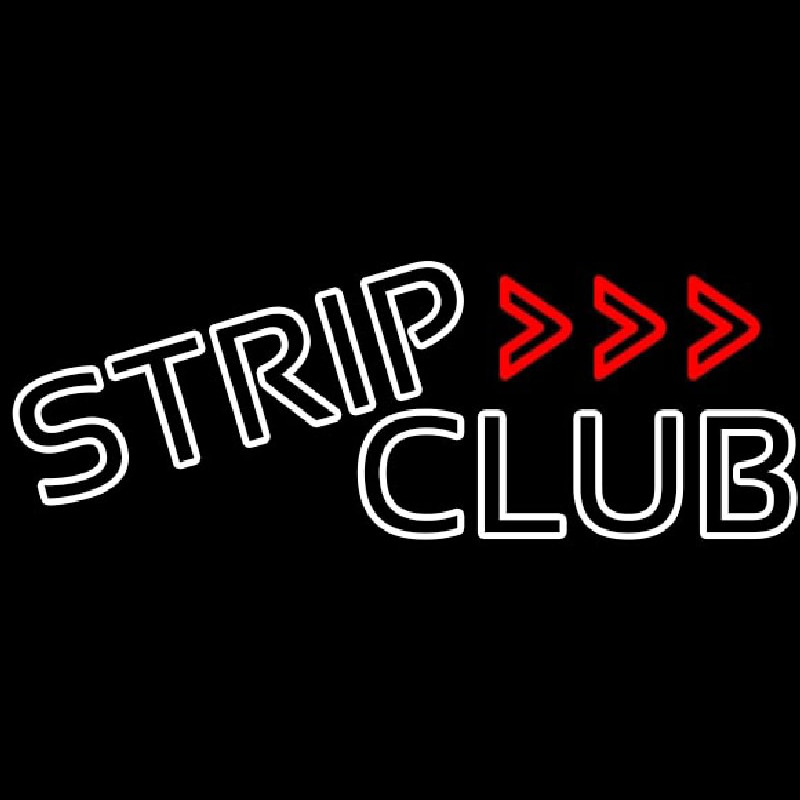 White Strip Club Enseigne Néon