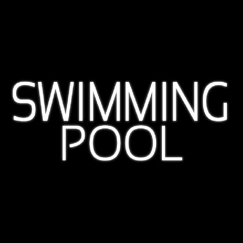 White Swimming Pool Enseigne Néon