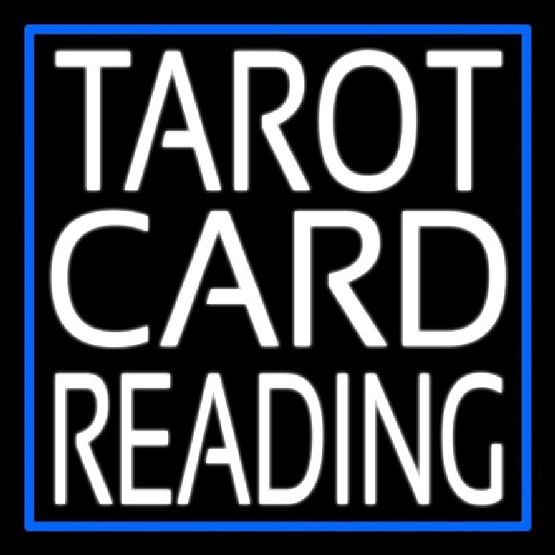 White Tarot Card Reading Enseigne Néon