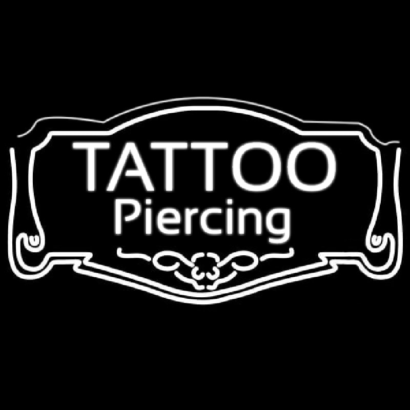 White Tattoo Piercing Enseigne Néon