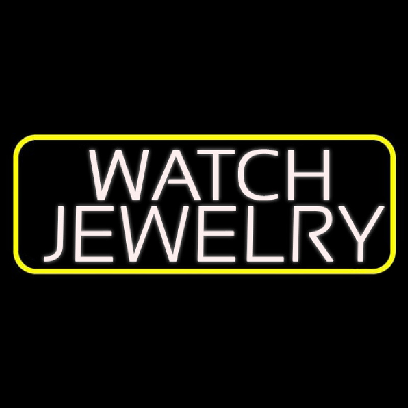 White Watch Jewelry Enseigne Néon