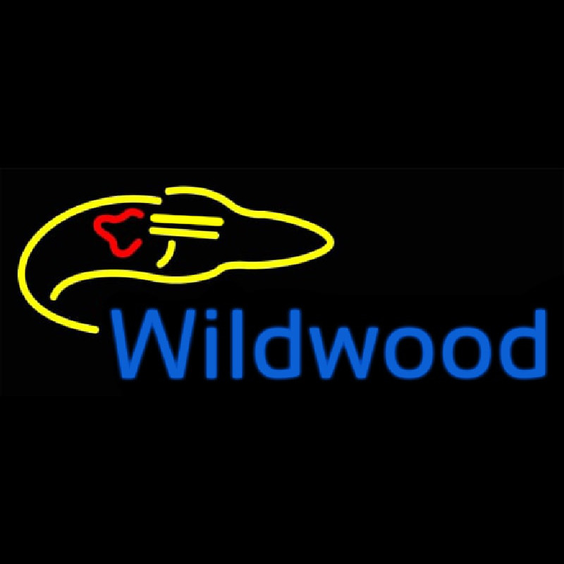 Wildwood Rocket Ship Enseigne Néon