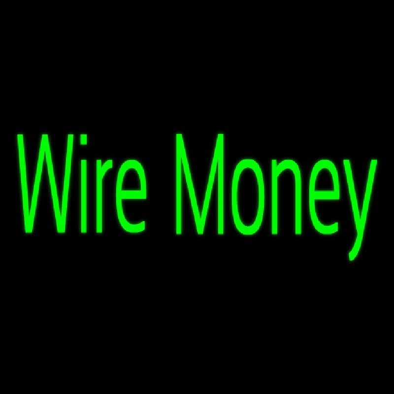 Wire Money Enseigne Néon