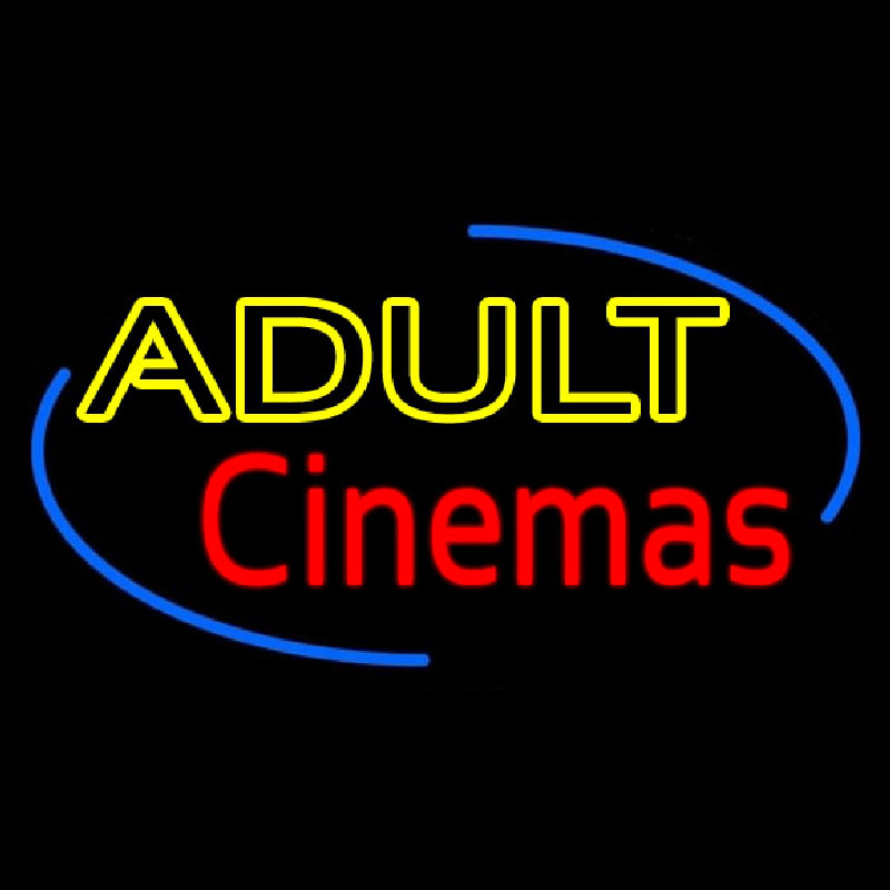 Yellow Adult Red Cinemas Enseigne Néon