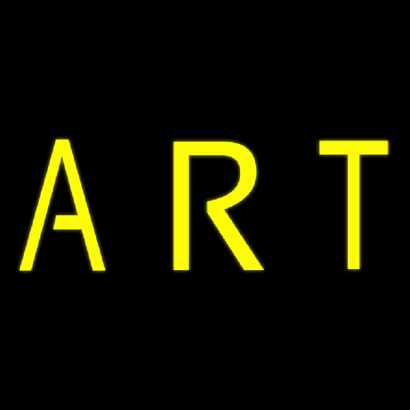 Yellow Art Block Enseigne Néon
