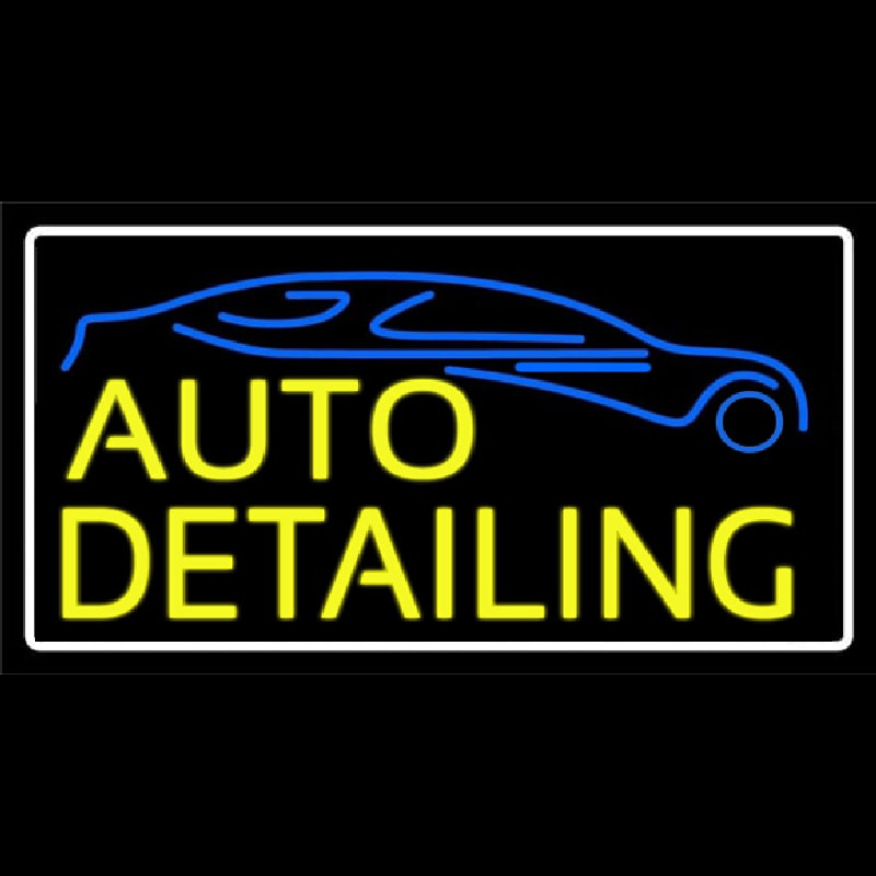 Yellow Auto Detailing Enseigne Néon