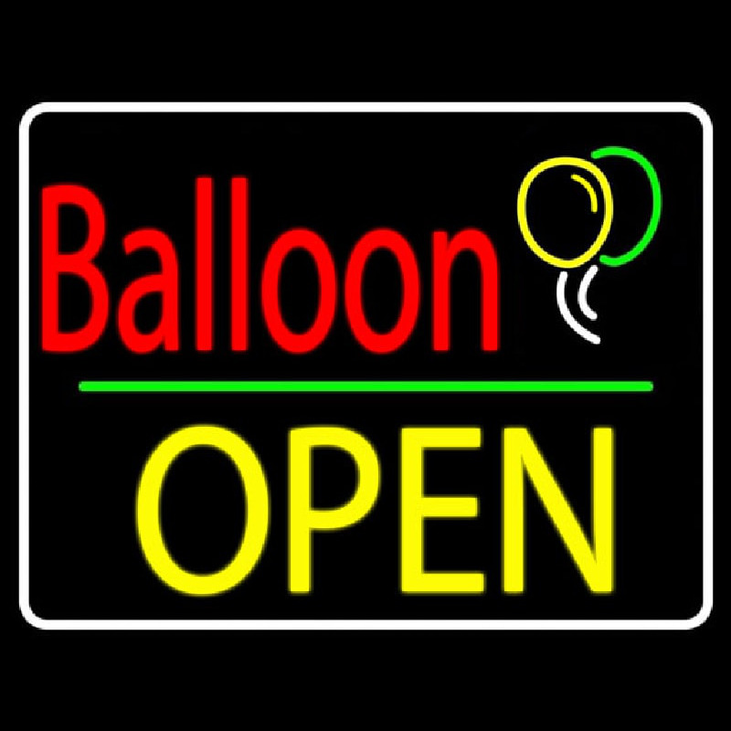 Yellow Block Open Balloon Enseigne Néon