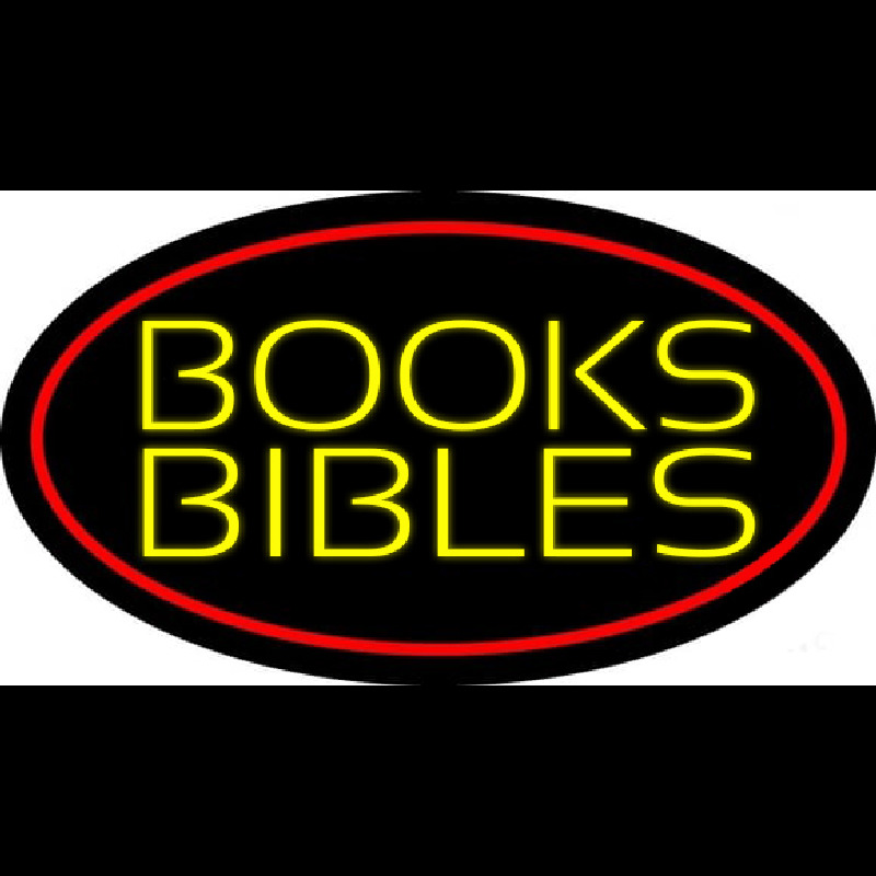 Yellow Books Bibles Enseigne Néon