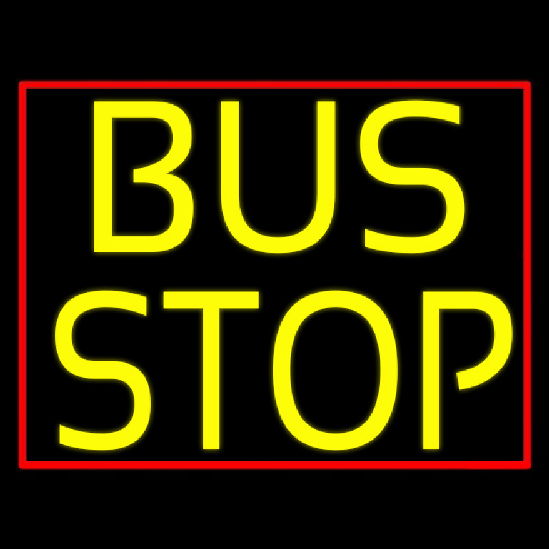 Yellow Bus Stop Enseigne Néon