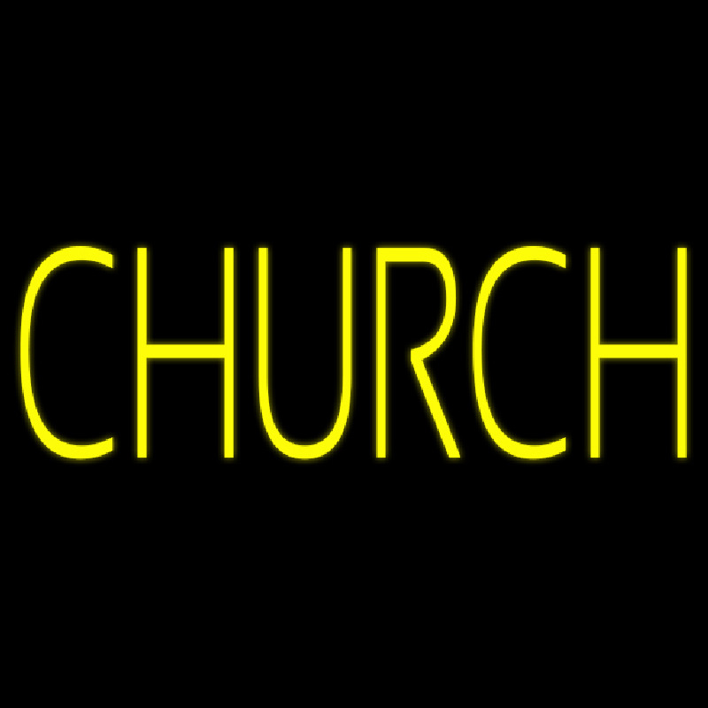 Yellow Church Enseigne Néon