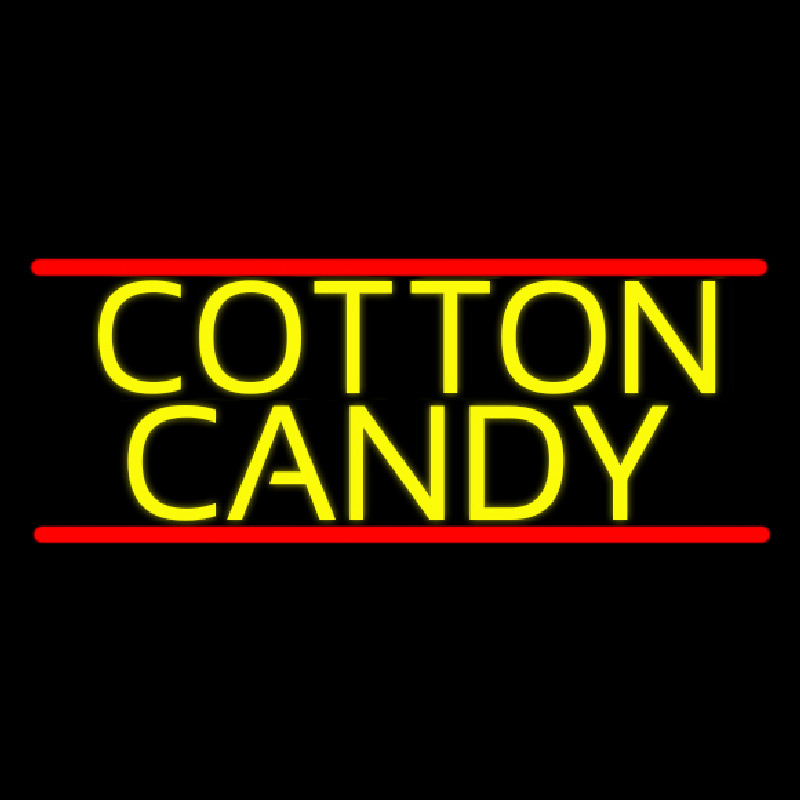 Yellow Cotton Candy Enseigne Néon