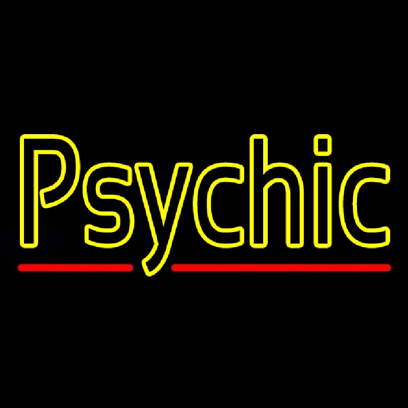 Yellow Double Stroke Psychic Enseigne Néon