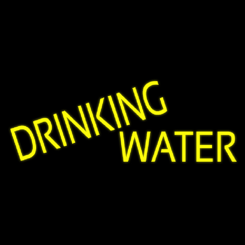 Yellow Drinking Water Enseigne Néon