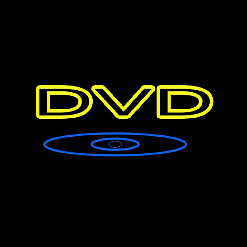 Yellow Dvd 1 Enseigne Néon
