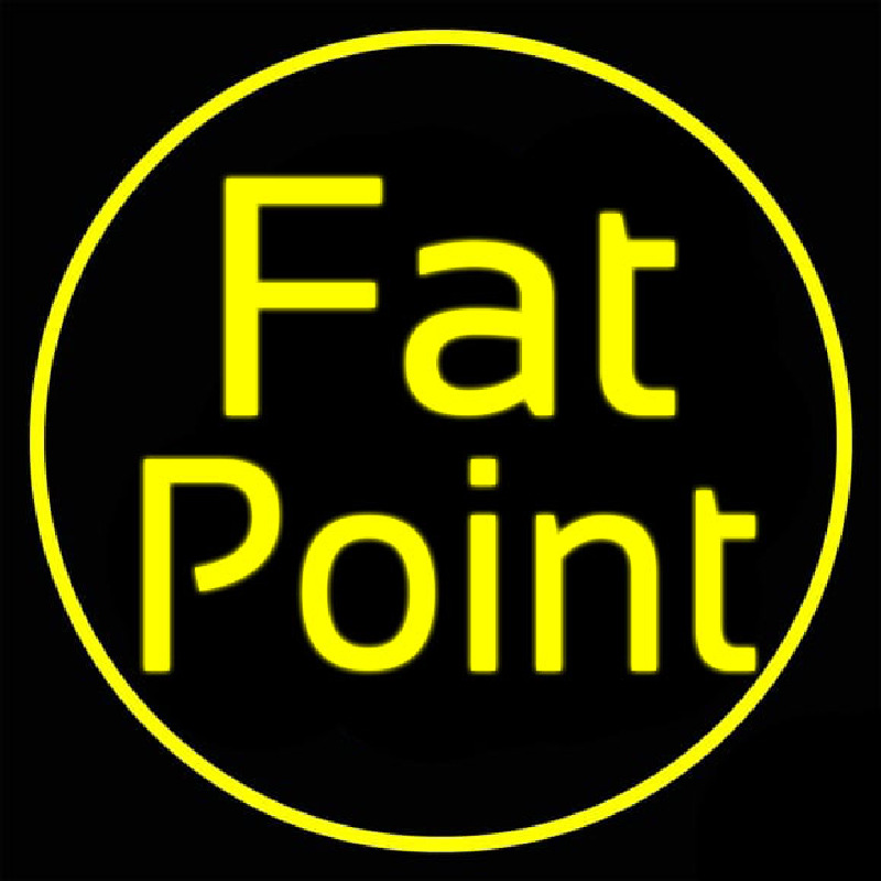 Yellow Fat Point Enseigne Néon