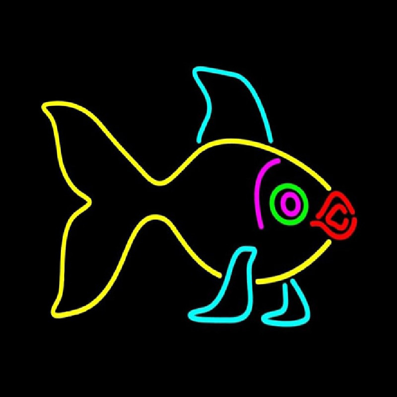 Yellow Fish 1 Enseigne Néon