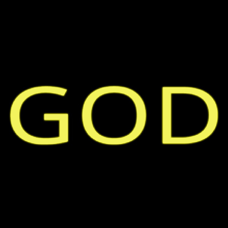 Yellow God Block Enseigne Néon