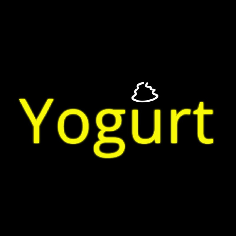 Yellow Horizontal Yogurt Enseigne Néon