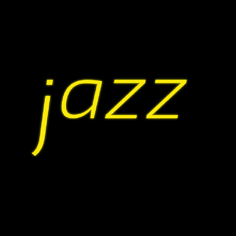Yellow Jazz Cursive Enseigne Néon