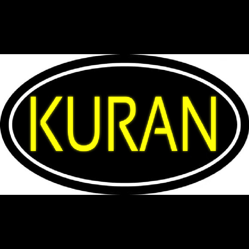 Yellow Kuran With Border Enseigne Néon