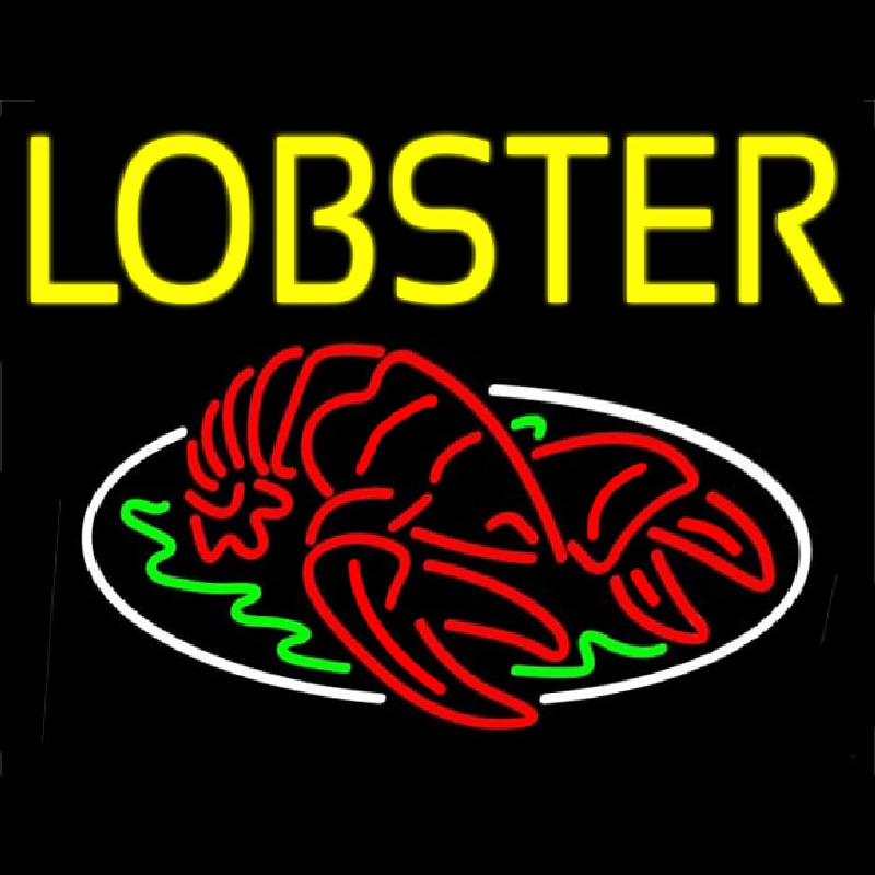 Yellow Lobster Enseigne Néon