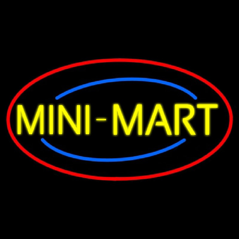 Yellow Mini Mart Enseigne Néon