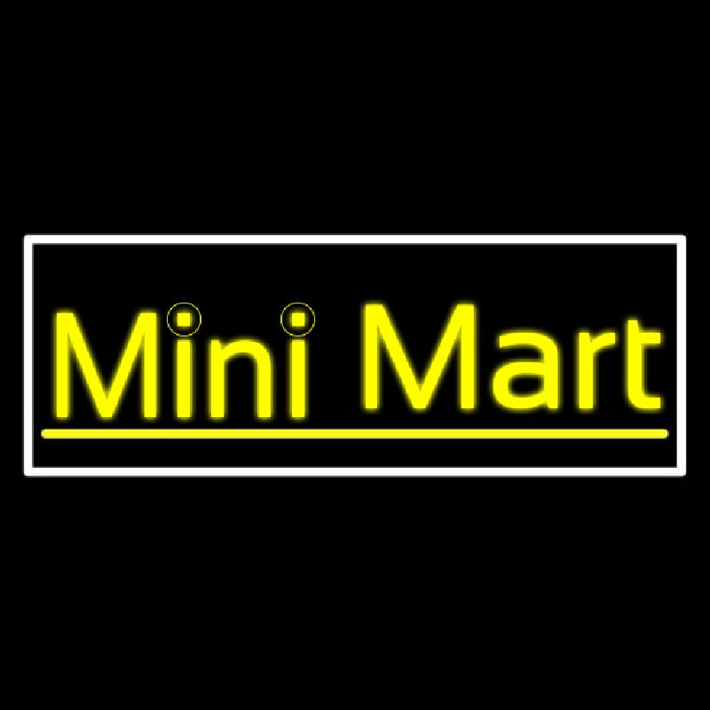 Yellow Mini Mart Enseigne Néon