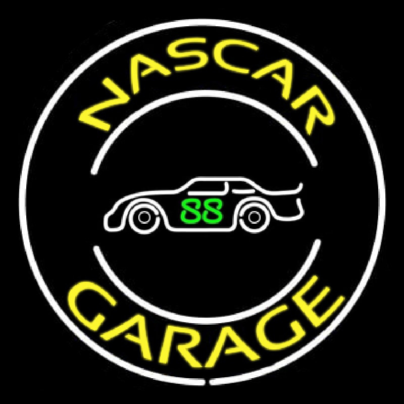 Yellow Nascar Garage Enseigne Néon
