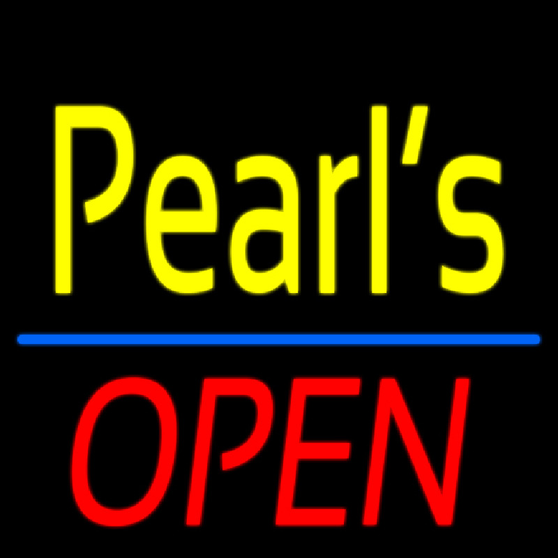 Yellow Pearls Open Enseigne Néon
