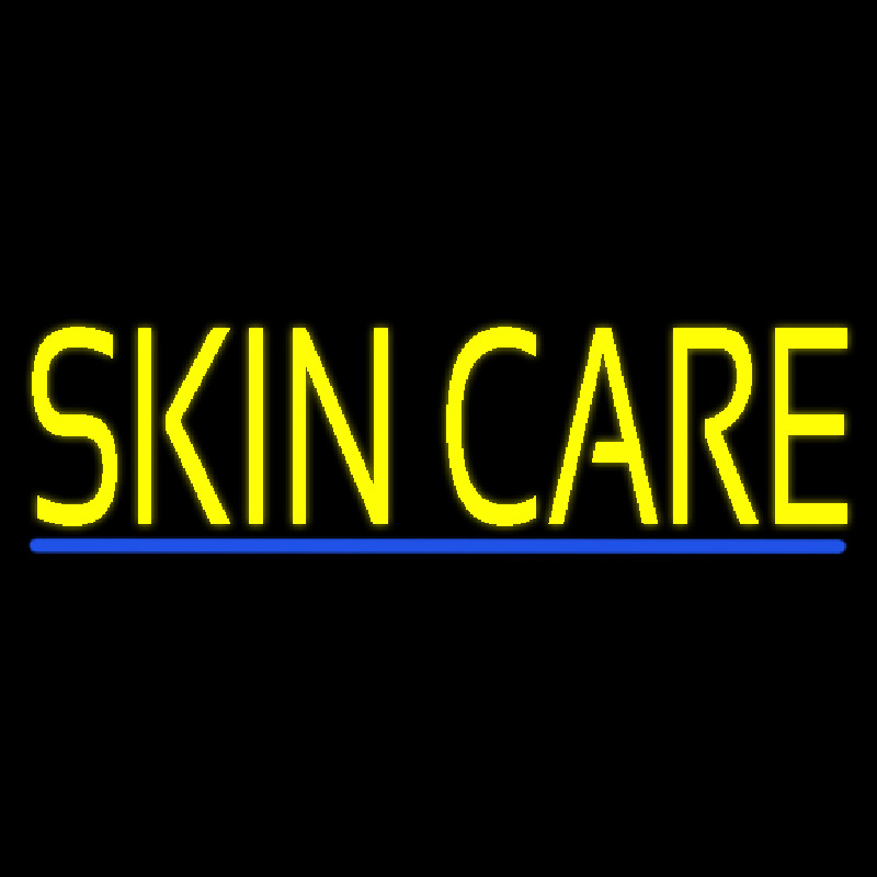 Yellow Skin Care Blue Line Enseigne Néon