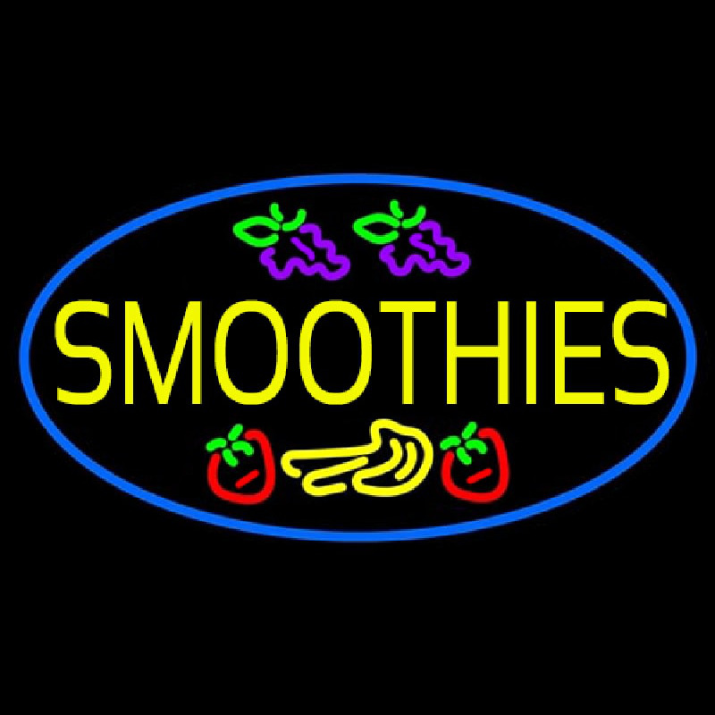 Yellow Smoothies Enseigne Néon