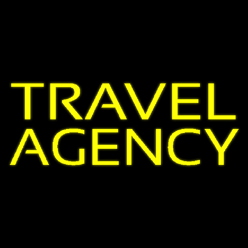 Yellow Travel Agency Enseigne Néon