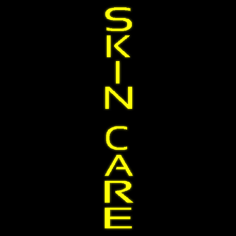 Yellow Vertical Skin Care Enseigne Néon