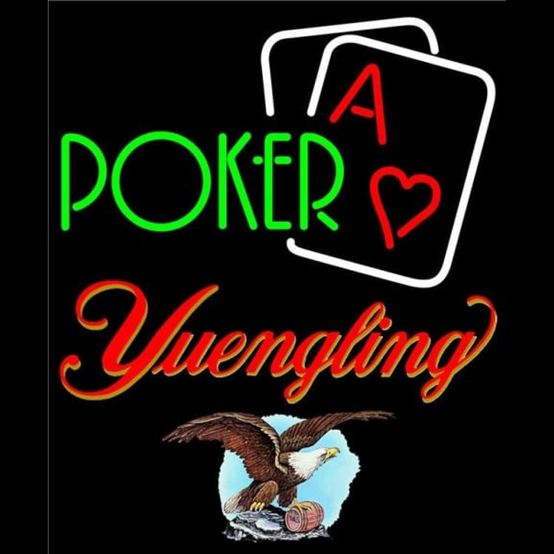 Yuengling Green Poker Beer Sign Enseigne Néon