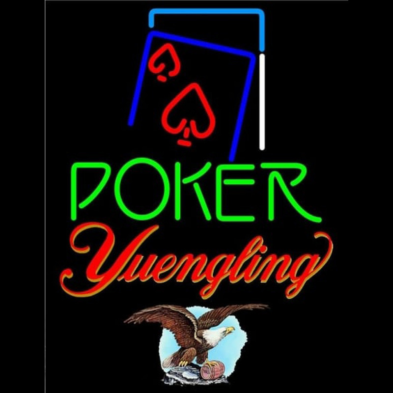 Yuengling Green Poker Red Heart Beer Sign Enseigne Néon