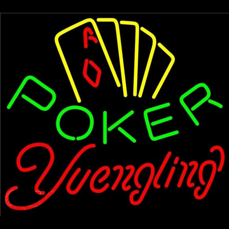 Yuengling Poker Yellow Beer Sign Enseigne Néon
