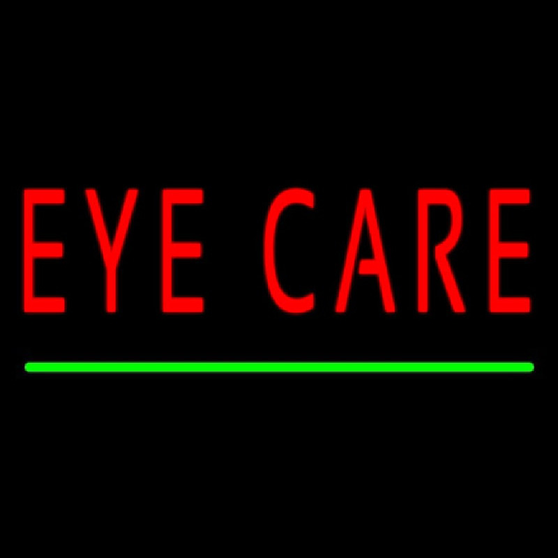 Red Eye Care Green Line Enseigne Néon