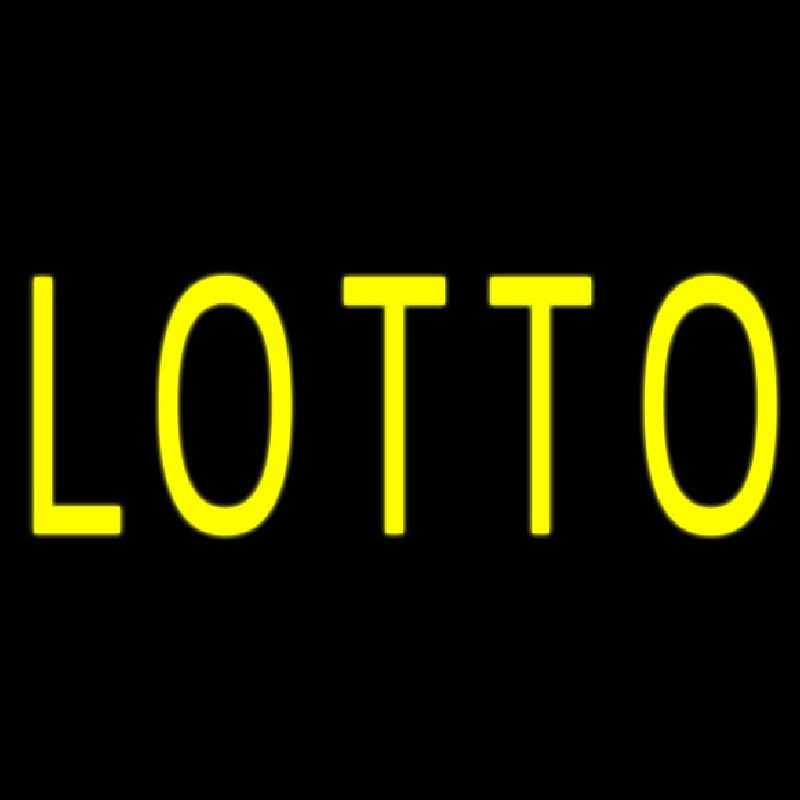 Yellow Lotto Enseigne Néon