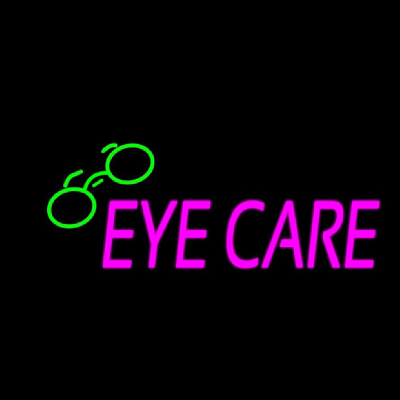 Pink Eye Care Logo Enseigne Néon