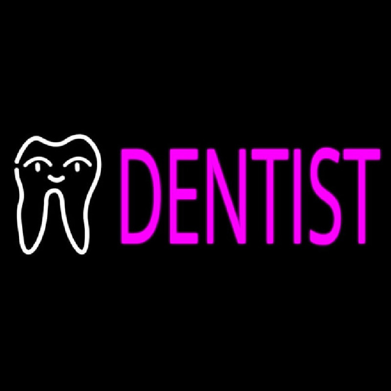 Pink Dentist Logo Enseigne Néon