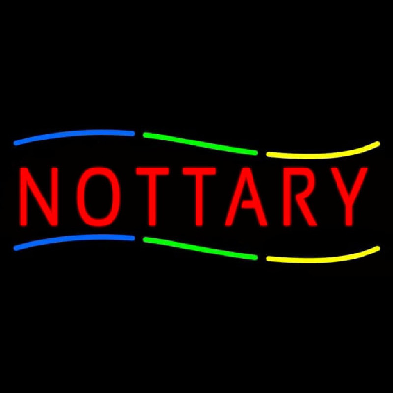 Multi Colored Notary Enseigne Néon