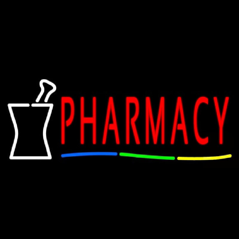Red Pharmacy Logo Enseigne Néon