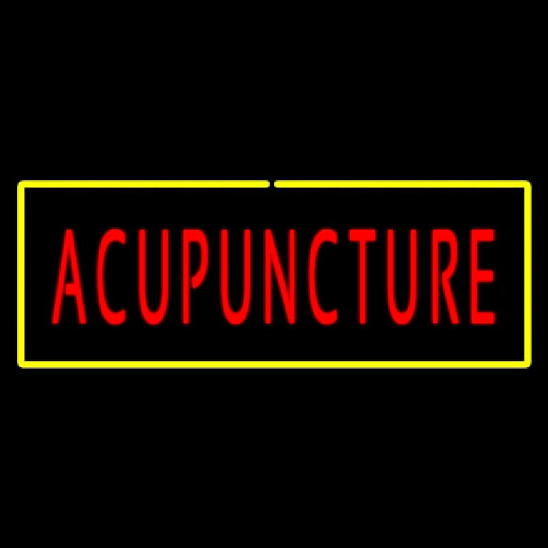 Red Acupuncture Yellow Enseigne Néon