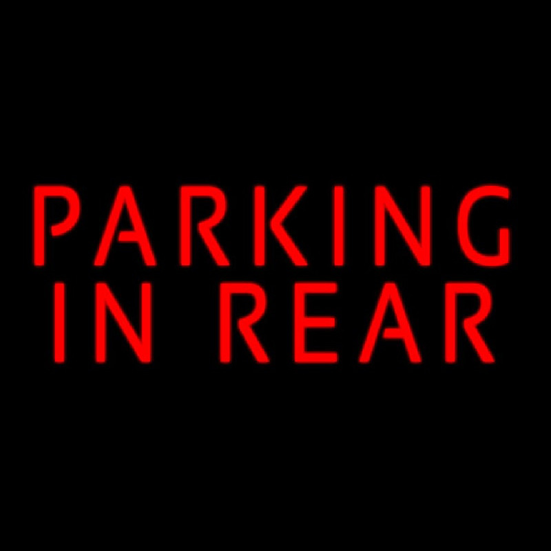 Red Parking In Rear Enseigne Néon